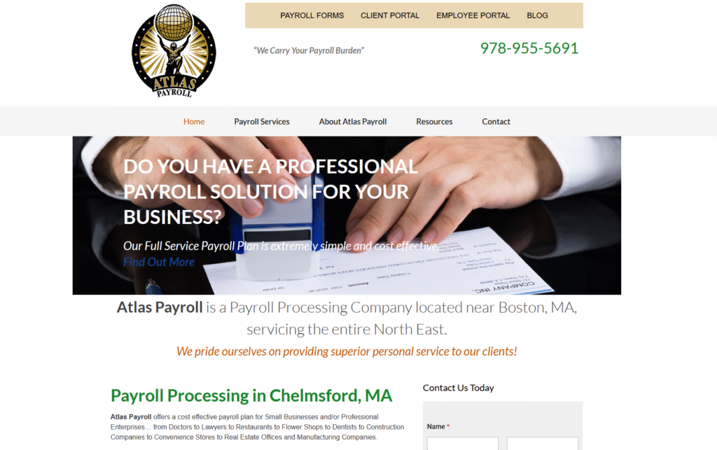Atlas Payroll -Superior Payroll Processing Services Chelmsford MA