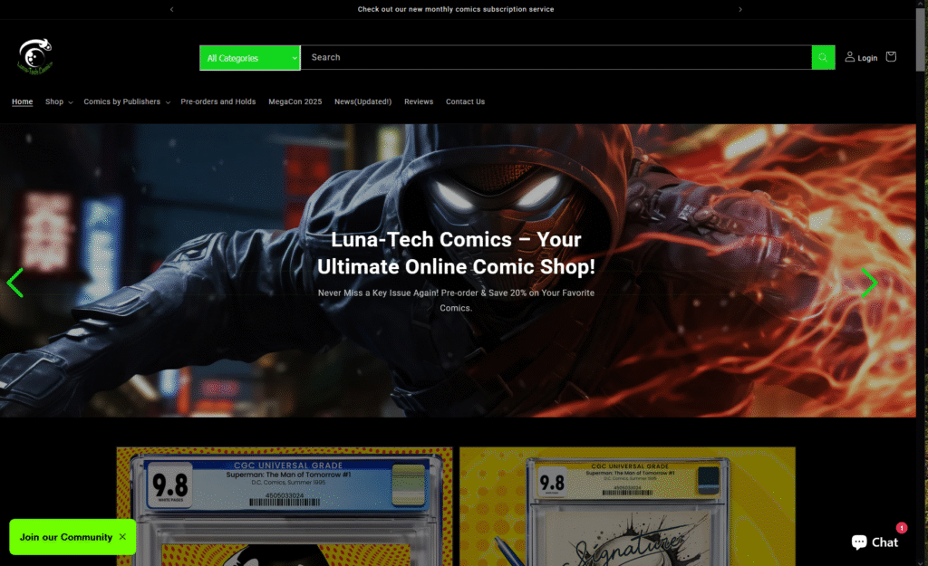 Luna Tech Comics Your Ultimate Online Comic Shop - NEW Hampshire
